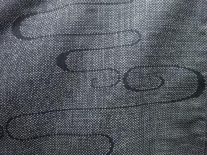 アンティーク　ヱ霞模様織出し本場泥大島紬着物（7マルキ）